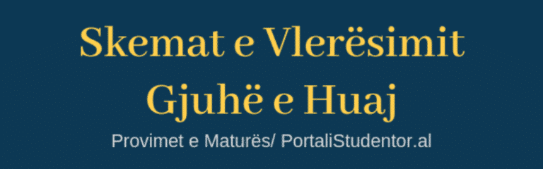 Skemat e vleresimit, provimi i Gjuhes se Huaj - Matura shteterore 2020