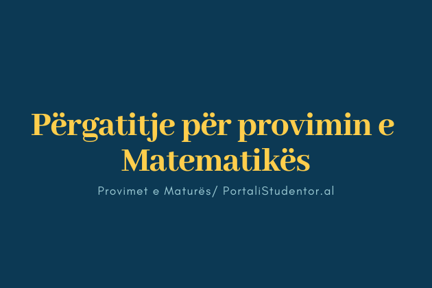 Provimi i matematikes - Matura 2019