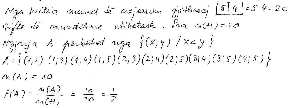 Ushtrime per provimin e matematikes - Matura shteterore 2019