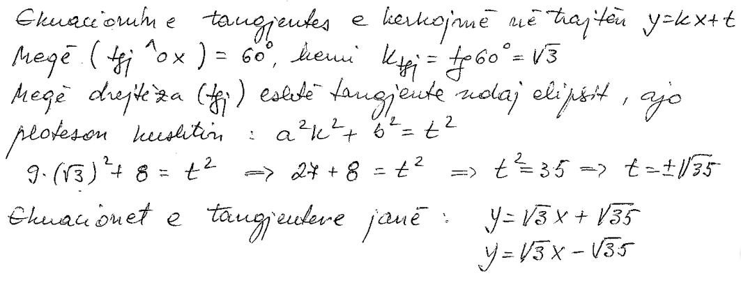 Ushtrime per provimin e matematikes - Matura shteterore 2019